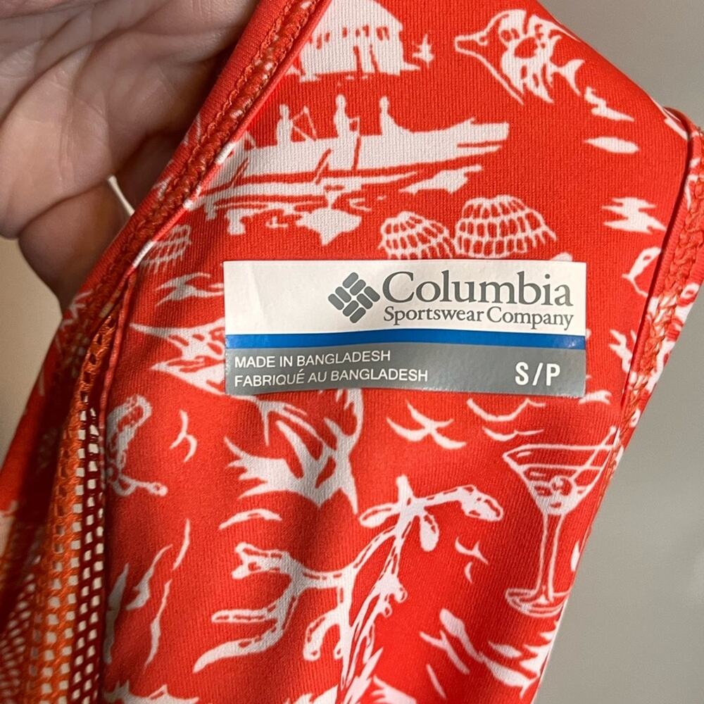 NWT COLUMBIA PFG Omni-Wick Coral Tropical Floral Mini Dress Small - Picture 5 of 8